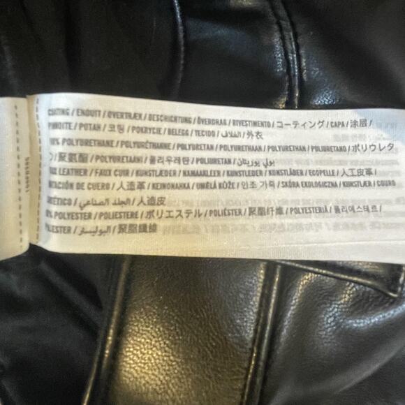 Abercrombie & Fitch Pants Womens 25 Black Vegan Leather Ankle Straight High Rise - Picture 6 of 10